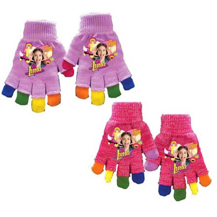 4-Pack 2i1 Fingervantar + Fingerlösa Vantar Soy Luna Rainbow Gli