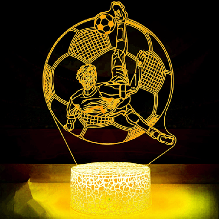 3D Jalkapallo Yövalo Pöytä Työpöytä Optinen Illuusio Lamput 7 Väriä Vaihtavat Valot LED-Pöytä Joulu Koti Rakkaus Syntymäpäivä Lapset Lapset Sisustus