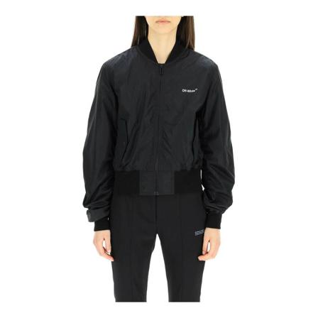 Off White, Bomber Jackets Czarny, Kobieta, Rozmiar: M