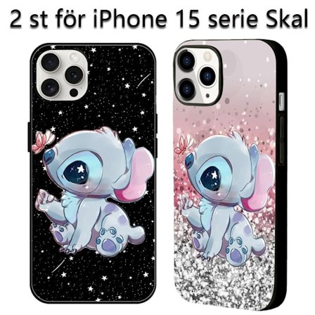 2 st Söta djur & fjärilar iPhone 15 Plus mobilskal, Dramatiskt iPhone 15 Pro Max-skal för iPhone 15 Plus 15 Pro 15 Pro Max