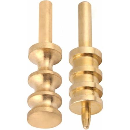 Lærpoleringsjern/glatter, messinghode lærkant, loddejernsspiss for DIY lærkant varm prosess, messing, 2 stk