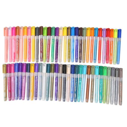 60 Farver Akryl Paint Marker Tusser til Børn Vandtæt Stærk Dækning Glat Skrivende Marker Tusser til Stof Sten