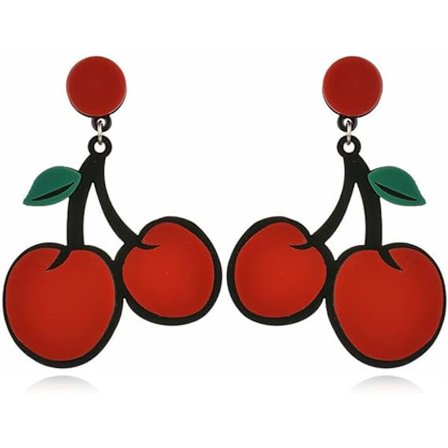 Handgjorda kreativa lätta frukter körsbär örhängen akryl Swe