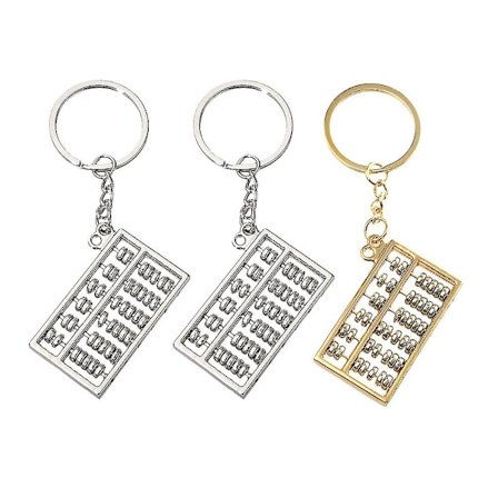 1 kpl avaimenperä Hopea Abacus Metalli Luova Avaimenperä Sinkkiseos Avaimenperäpidike Lompakon Avaimenperä Miehille