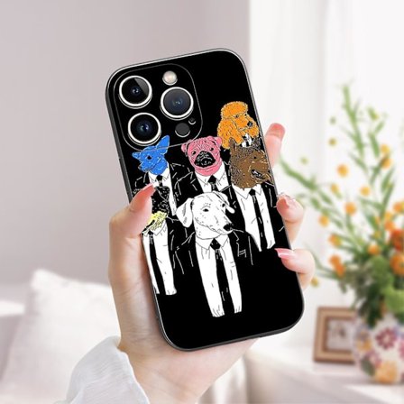 Creative Cartoontpurubber Stötsäker mobiltelefon Caseiphone 15 Caseseries Stylesfblackypdt0377
