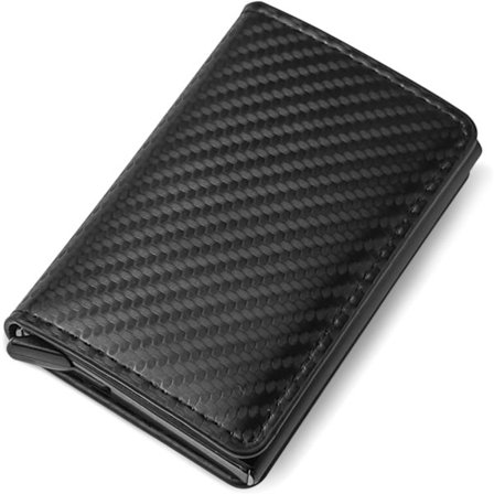 Skjermet kortholder ekte kortholder herre ultra-tynn kortholder lommebok pop-up kredittkortholder enkel kredittkortholder