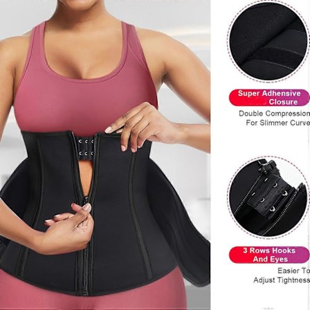 Uudet mallit Naisten Korkean Kompression Vyötärömuotoilija Korsetti - Tiukka, Hikoilua Tehostava Nopeaan Vatsarasvan Menetykseen & Tiimalasivartalon 