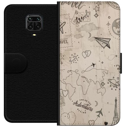 Kompatibel Tegnebogsetui til Xiaomi Redmi Note 9 Pro Fremtidig pansret helt i pink og guld med glødende energi i en dramatisk neonmiljø