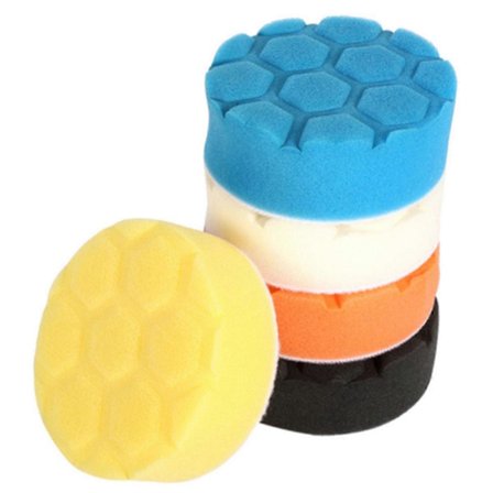 5 st 3-tums polerande svampplattor, vågsvampar