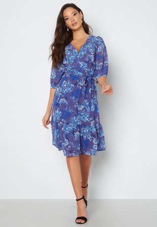 Happy Holly Linn midi dress Blue Klær