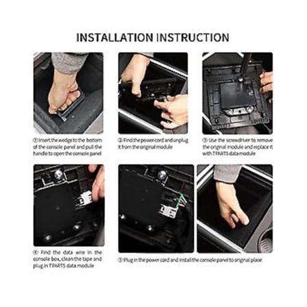 Keskikonsolin datansiirto USB-palautus ja pikalatausmoduuli Model Y:lle 2022-2023 - Tarvike