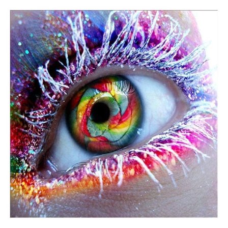 IC 5D Diamantmålning Full Drill Kit, Färgade ögon 30x30cm