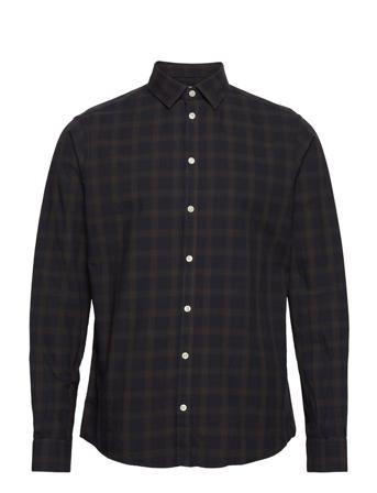 Anton Ls Bd Checked Oxford Shirt Skjorta Casual Navy Casual Friday