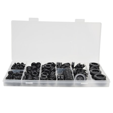 170 stk. Varmebestandige gummigennemføringer Fleksible øjerringe til biler, VVS og PC-hardware