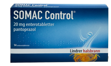 Somac Control 20 mg enterotabletter 14 stk