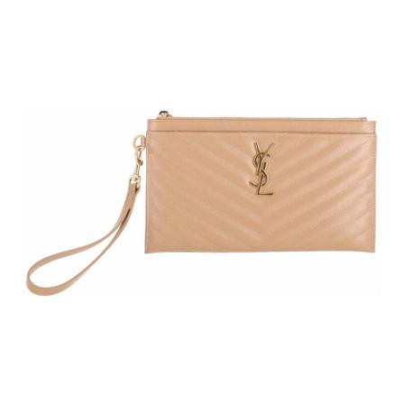 Saint Laurent Vintage Pre-owned Clutches , Beige , Dames , Maat: ONE Size Vintage Tassen