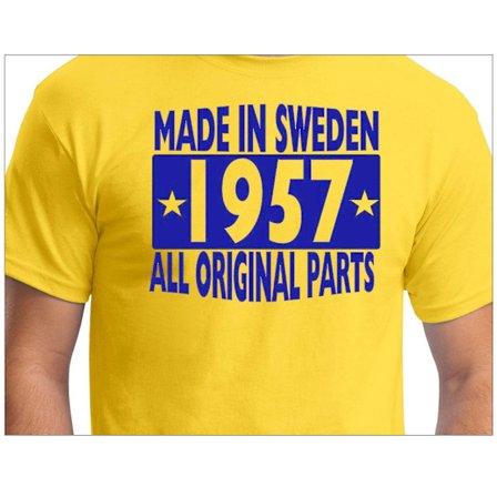 Gul T-shirt Made in Sweden 1957 All original parts