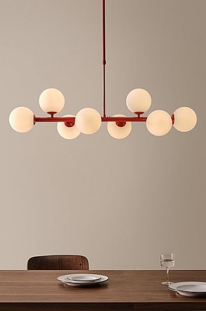 Jotex - Loftslampe Rødt/opalt glas - EKMAN - Køb Loftlamper hos Jotex