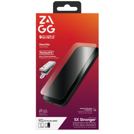 ZAGG Invisibleshield Glass Elite karkaistu lasi iPhone 17 Pro Max -puhelimelle