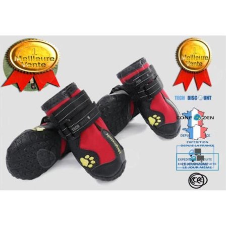 CONFOZEN vattentäta hundskor - XL - Röd - Skydd mot snö och taggar