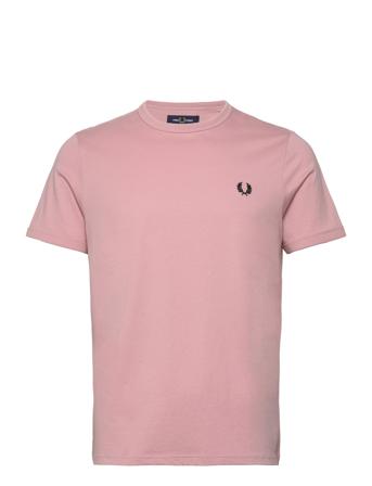 Ringer T-Shirt T-shirts Short-sleeved Rosa Fred Perry*Betinget Tilbud