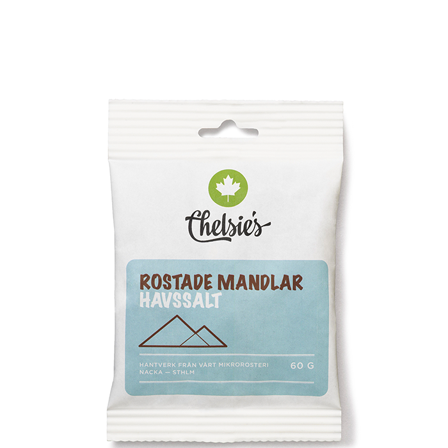 Chelsie s Organic Gourmet Prod Ristede Mandler Havsalt 60 g