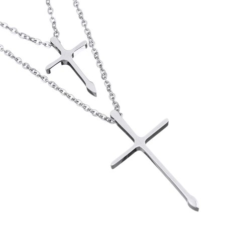 Rostfritt stål HALSBAND Kors