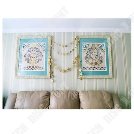 Pappersstjärnegirlang Dekoration Festtillbehör Födelsedagar Bröllop Baby Shower[D]