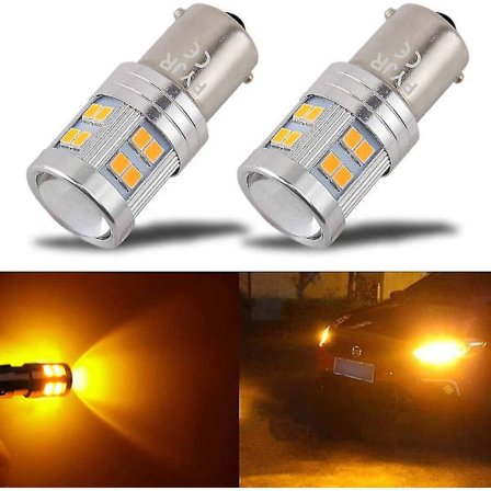 1157 Ba15s P21w Oranssit Keltaiset Oranssit Led-polttimot, 6w 12v 24v Super Kirkkaat, Projektori Kera Signaalivaloille Peruutusvilkuille (2 Kpl 