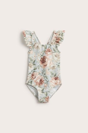 Newbie | Blommig baddräkt | Blå