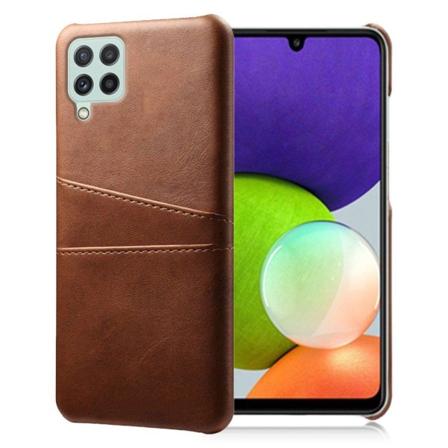 Dual Card Samsung Galaxy A22 4G cover - Brun Brown