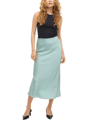 Vila Viellette Hw Midi Skirt Kjolar Dam Blå 42