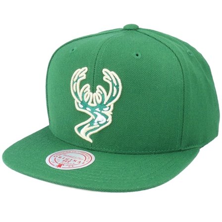 Mitchell & Ness - NBA Grün snapback Cap - Milwaukee Bucks Warp Down Green Snapback @ Hatstore