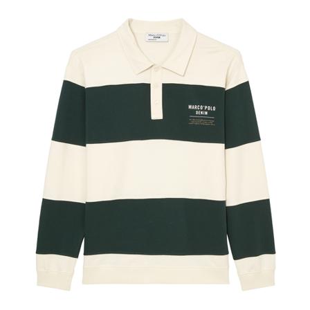 Marc O'Polo, Long sleeve rugby sweatshirt Zielony, Mężczyzna, Rozmiar: M