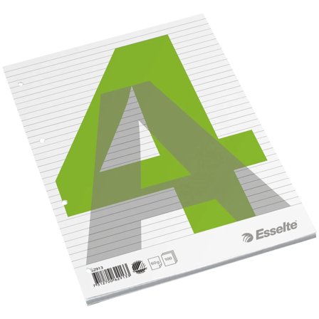 Glue-bound Notepad A4 60gsm 100 sheets Ruled EU punching