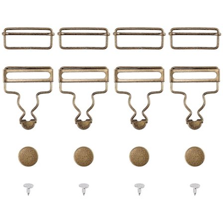 SUPVOX 4 Sæt Overallsspænder Metal Udskiftningsspænder til Smækbukser DIY Rygsæktilbehør