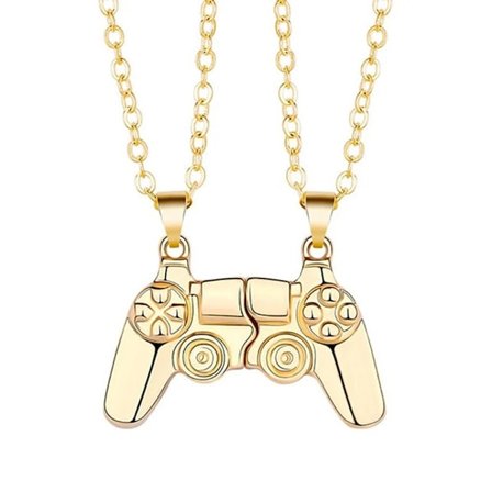 Magnetisk Spelkontroll-Halsband, Parhalsband, Bästa Vän-Smycke, Present