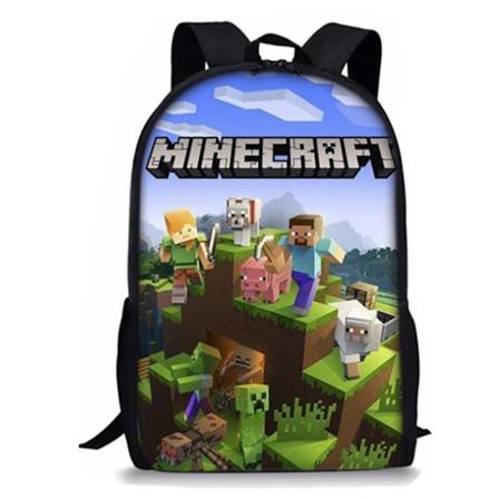 Minecraft Ryggsekk for barn skoleveske arrangør - WELLNGS D