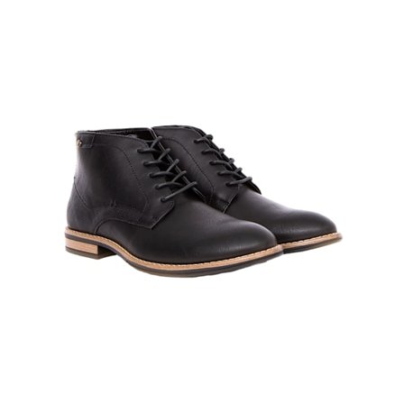Duck and Cover Herr Glutinosa Läder Chukka Boots 12 UK Svart
