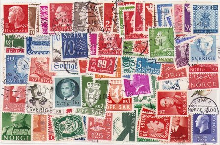 Nordiske lande - 75 forskellige frimærker