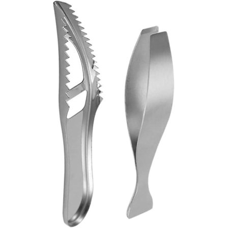 Rustfrit Stål Fisk Skæl Fjerner med Flaskeåbner, Fisk Skæl Fjerner Værktøj og Fisk Ben Tang Forud Værktøjssæt