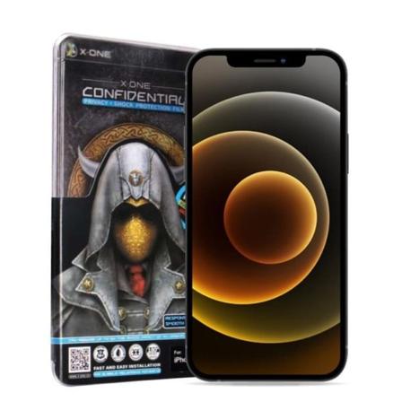 X-One iPhone 15 Pro Max Karkaistu lasi Näytönsuoja Privacy - Musta