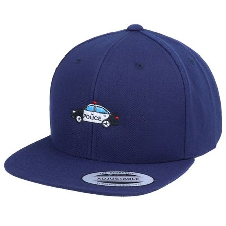 Kiddo Cap - Blå snapback Keps - Kids Police Car Navy Snapback @ Hatstore