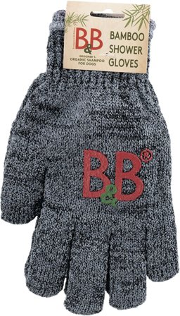 B&B Bamboo Shower Gloves 1 sæt, Tøj & Bolig, Tilbehør Til Kæledyr, Øvrigt
