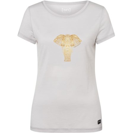 Super.natural Women's Yoga Power Elephant Women short-sleeved sweaters Grey L