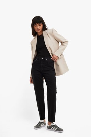 NA-KD Mom Jeans mit hoher Taille - Mom Jeans - Schwarz - EU 40