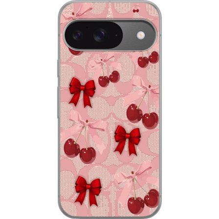 Yhteensopiva Puhelinkuori Google Pixel 9 Pro Körsbär rosetter