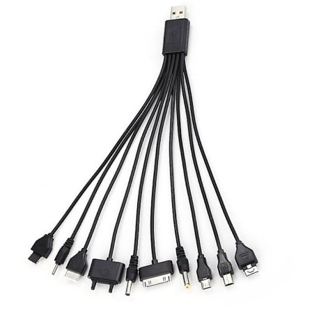 1kpl 10-in-1 Monitoiminen USB-laturi Kaapelit Ipod Motorola Nokia Samsung Lg Sony Ericsson Kulutuselektroniikka Datakaapelit
