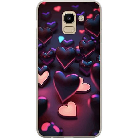 Kompatibelt Mobildeksel til Samsung Samsung Galaxy J6 Midnattshjerter