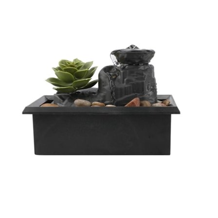 Vattenfontän med Rinnande Vatten Dekorativ Skulptur Kreativ Dekoration för Hem Vardagsrum Kontor